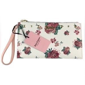 Juicy Couture - ‘White Roses’ clutch. 9.5” x 5.5”. NWT
